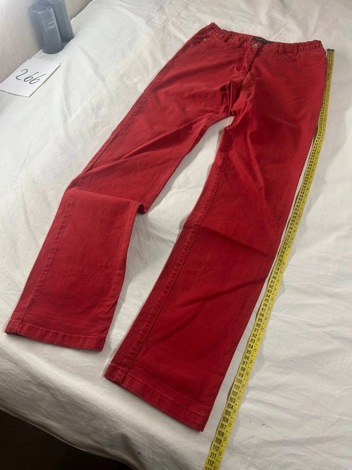 Mat de Misaine matte red skinny jeans size 38 – photo 4
